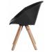 Teknik Office Black Pyramid Padded Tub Chair Soft Polyurethane and PU Fabric with Wooden Oak Legs Available in Black Red or White Packs of 2 6947BLACK