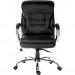 Goliath Light Executive Black Leather Faced Office Chair with Matching Padded Armrests and 150kg Rated Gas Lift 6957