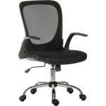 Flip Mesh Executive chair in Black with Fixed Aerated Mesh Backrest and Flip up Armrests 6962