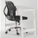 Flip Mesh Executive chair in Black with Fixed Aerated Mesh Backrest and Flip up Armrests 6962BLK