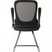 Flip Mesh Visitor chair in Black  with Fold Down Backrest and Flip up Armrests