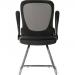 Flip Mesh Visitor chair in Black with mesh aerated backrest and flip up armrests 6963BLK