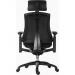 Rapport Mesh Luxury Curved Executive Chair in Black with Removable Headrest and Height Adjustable Arms