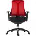 Rapport Mesh Luxury Curved Executive Chair in Red with Removable Headrest and Height Adjustable Arms