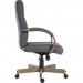 Teknik Office Grayson Fabric Grey Chair with driftwood effect arms and matching five star base