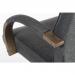 Teknik Office Grayson Fabric Grey Chair with driftwood effect arms and matching five star base