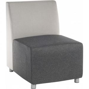 Teknik Office Cube Modular Reception chair base in Grey fabric with