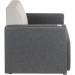 Teknik Office Right Hand Specific Cube Modular Reception chair arm in Grey fabric with inbuilt discreet USB port 6972R