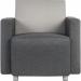 Teknik Office Right Hand Specific Cube Modular Reception chair arm in Grey fabric with inbuilt discreet USB port 6972R