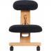 Teknik Office Kneeling Stool Wooden Framed ergonomic kneeling chair with Charcoal Fabric cushions with angle and height adjustment 6974