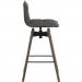 Teknik Office Spin Barstool with grey fabric upholstery and dark wood effect legs 6977GREY-DK