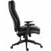 Teknik Office Plush Ergo Executive chair in black bonded leather faced fabric and mesh detailing 6985