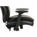 Teknik Office Plush Ergo Executive chair in black bonded leather faced fabric and mesh detailing 6985