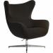 Teknik Office Fjord Nest chair in Carbon with high curving back Mainline Plus fabric 6986