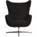 Teknik Office Fjord Nest chair in Carbon with high curving back Mainline Plus fabric 6986