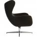Teknik Office Fjord Nest chair in Carbon with high curving back Mainline Plus fabric 6986