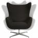 Teknik Office Fjord Nest chair in Carbon with high curving back Mainline Plus fabric 6986