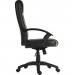 Teknik Office Leader Executive Bonded Leather faced chair in Black with a nylon base and matching armrests