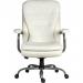 Teknik Office Goliath Heavy Duty White Bonded Leather Faced Executive Office Chair with matching padded armrests 6988