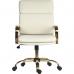 Teknik Office Vintage Executive Chair Leather Look White Metal Arms 6990