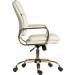 Teknik Office Vintage Executive Chair Leather Look White Metal Arms 6990