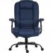 Teknik Office Goliath Duo Heavy Duty Ink Blue Fabric Executive Office Chair with matching padded armrests and generous seat measurements 6991