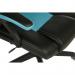 Kyoto Gaming chair in Blue PU & PVC covered contrasting materials with fixed padded arms, racing style backrest design 6995