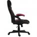 Kyoto Gaming chair in Pink PU & PVC covered contrasting materials with fixed padded arms, racing style backrest design 6996