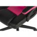 Kyoto Gaming chair in Pink PU & PVC covered contrasting materials with fixed padded arms, racing style backrest design 6996