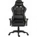 Yokohama Gaming chair in Black PU with height adjustable padded arms, racing style backrest design 6997