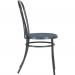 Teknik Office Urban Bistro Chair in Slate Blue, available in singles or 4 pack with stylish painted metal frame and slate blue coloured seat 7000SLATE