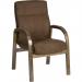 Teknik Office Glencoe Visitor Suede Effect 4 legged chair with driftwood effect arms and matching removable padded armrests. 7300