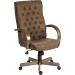 Teknik Office Warwick Executive Suede Effect Traditional Button Back Chair with matching driftwood wood effect arms and base. 7400