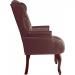 Teknik Office Chairman Guest Burgundy traditional button tufted luxury bonded leather guest chair 7600