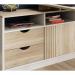 Teknik Office Bridge Desk in Sonoma Oak Effect Finish & White Accents 7700006