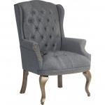 This image features a stylish grey fabric guest chair from Sofas Teknik Office. It has a traditional button tufted design for a touch of luxury. Perfect for adding extra seating in any office or waiting room.
