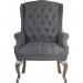 Teknik Office Chairman Guest Grey Fabric traditional button tufted luxury guest chair 7800