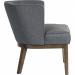 Teknik Office Haven Accent visitor chair in sleek textured grey fabric and driftwood effect legs 7900