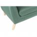 Teknik Office Skandi Armchair in ocean green fabric with button back and wooden feet 7980