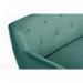 Teknik Office Skandi Armchair in ocean green fabric with button back and wooden feet 7980