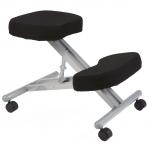 Teknik Office Posture Steel Ergonomic Kneeling Chair with Black Fabric Cushions