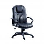 Teknik Office City Leather Faced Executive Office Chair With  Durable Nylon Armrests and Matching Five Star Base