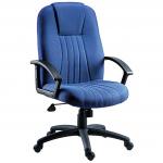Teknik Office City Blue Fabric Executive Office Chair Durable Nylon Armrests and Matching Five Star Base