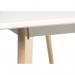 Teknik Office Skandi Rectangular Table in White with wipe clean top, beech legs and easy self assembly 8100