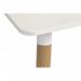 Teknik Office Skandi Square Table in White with wipe clean top, beech legs and easy self assembly 8200