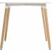 Teknik Office Skandi Square Table in White with wipe clean top, beech legs and easy self assembly 8200