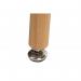 Teknik Office Skandi Round Table in White with wipe clean top, beech legs and easy self assembly 8300