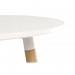 Teknik Office Skandi Round Table in White with wipe clean top, beech legs and easy self assembly 8300