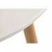 Teknik Office Skandi Round Table in White with wipe clean top, beech legs and easy self assembly 8300
