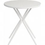 Teknik Office Skandi Multi Purpose Round Table in White with wipe clean top, beech legs and easy self assembly 8400